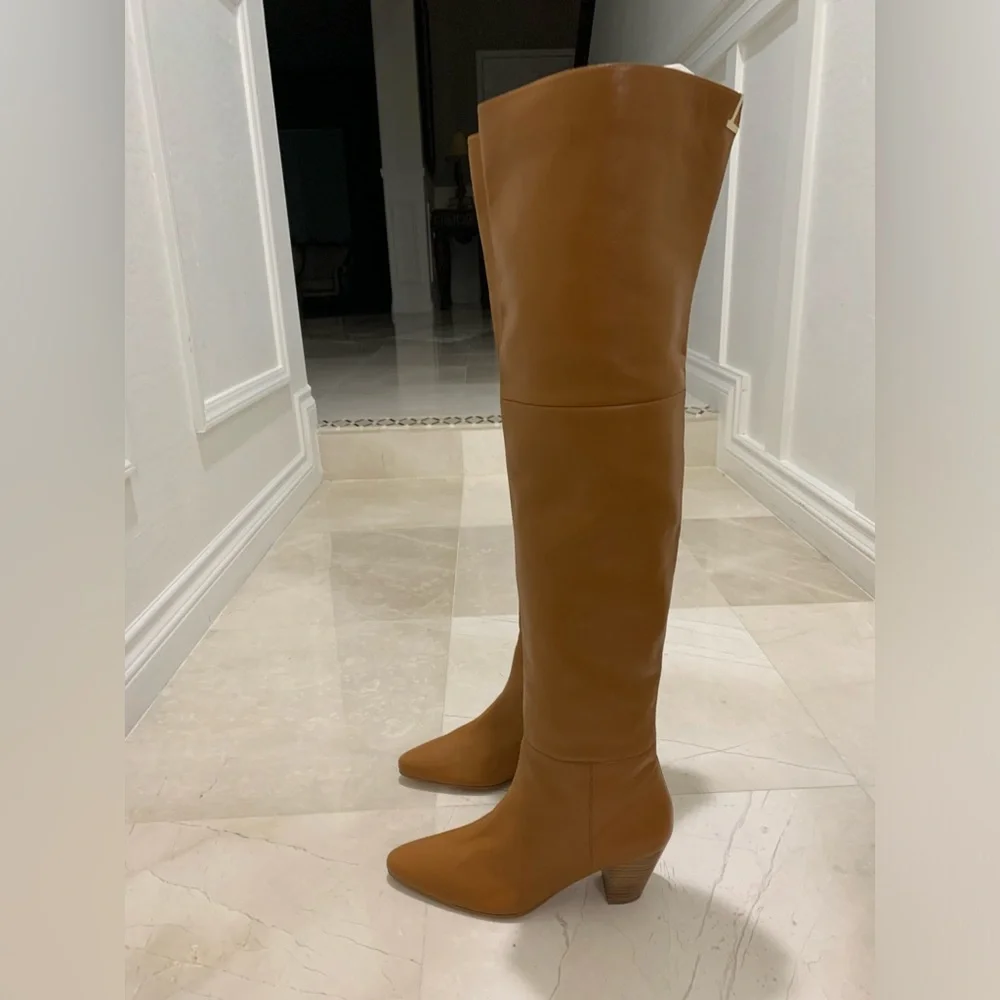 Lafayette 148 New York Lucille Tall Napa Leather Boots Size 38